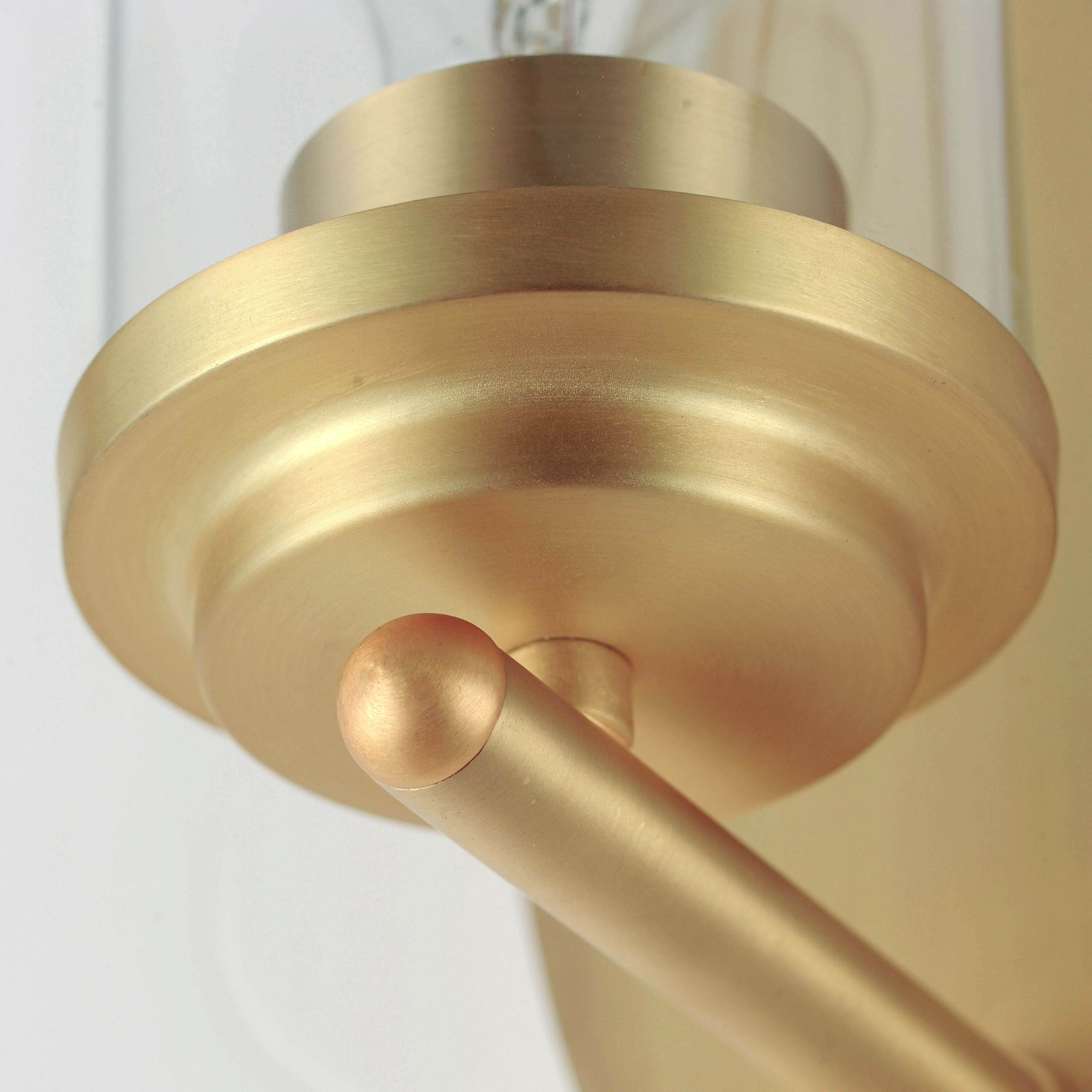 Corona 1 Light 4.5 inch Satin Brass Bath Vanity Wall Light in Clear