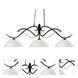 Phoenix 3 Light 52 inch Bronze Billiard Ceiling Light in Matte Opal Glass