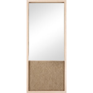 Latham 56 X 24 inch Natural and Clear Wall Mirror