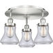 Bellmont 3 Light 17.75 inch Satin Nickel Flush Mount Ceiling Light in Clear