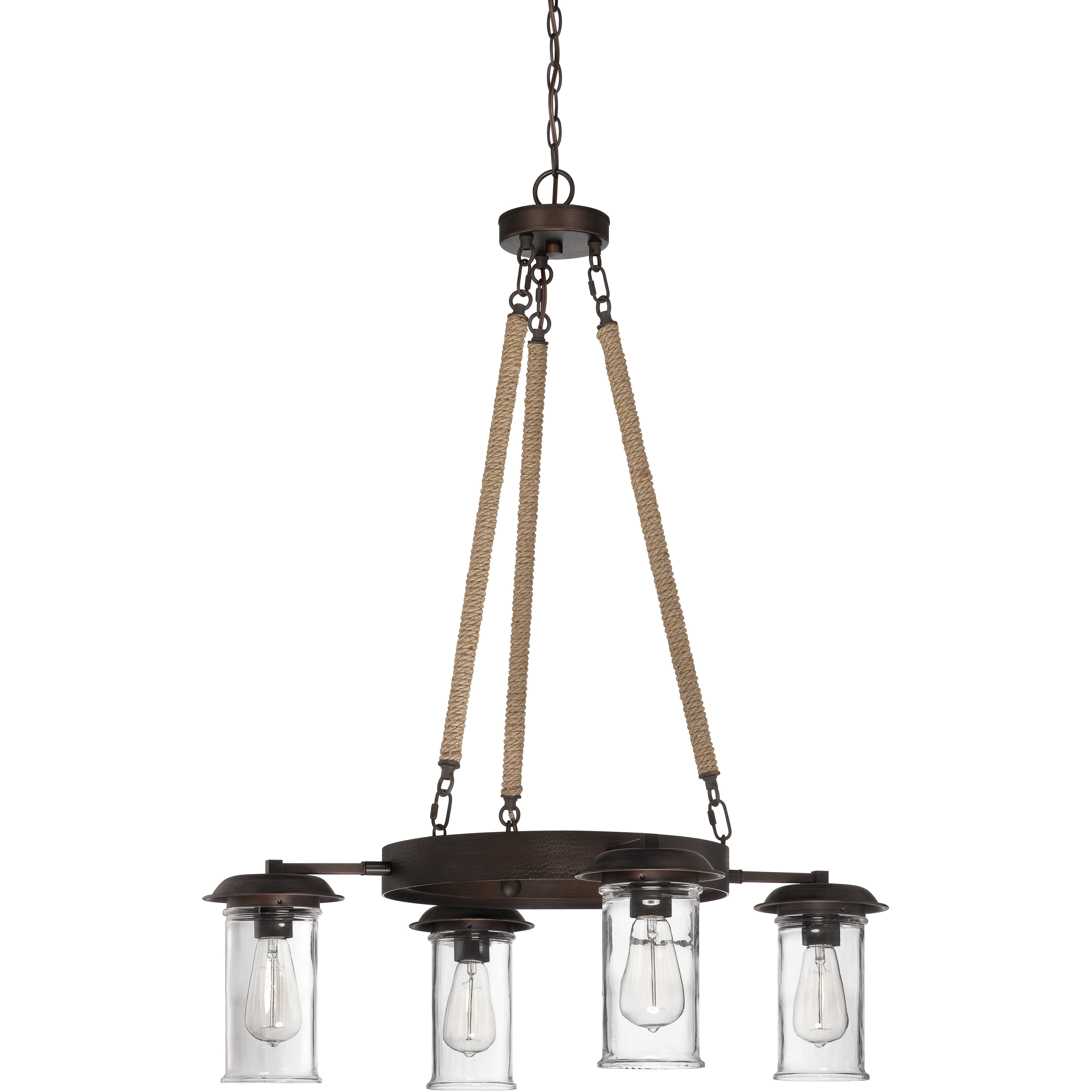 Thornton 4 Light 32 inch Aged Bronze Brushed Up/Down Chandelier Ceiling Light