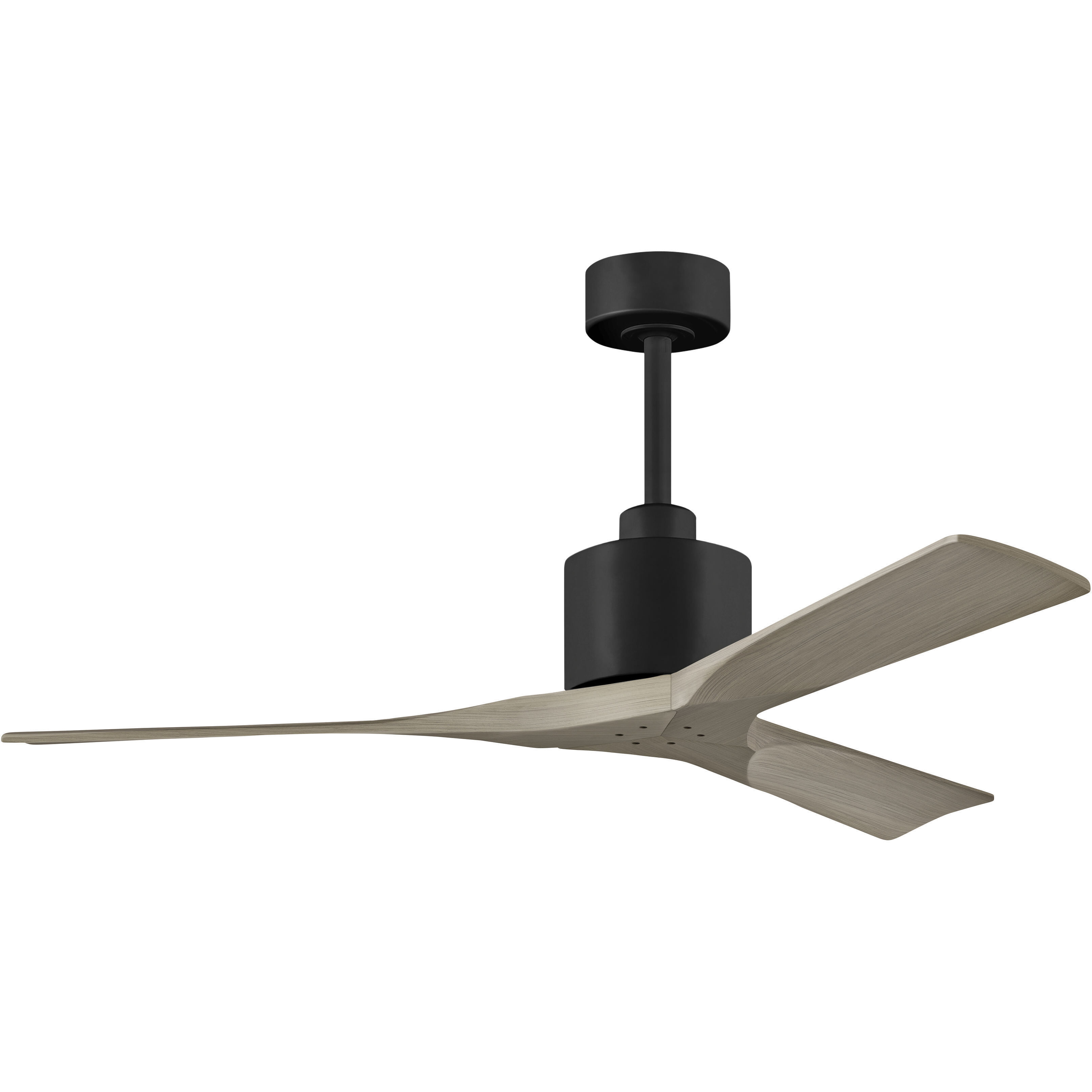 Atlas Nan 52 inch Matte Black with Gray Ash Tone Blades Ceiling Fan