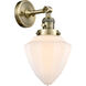 Franklin Restoration Bullet LED 7 inch Antique Brass Sconce Wall Light