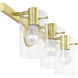 Munich 3 Light 23 inch Satin Brass Vanity Sconce Wall Light