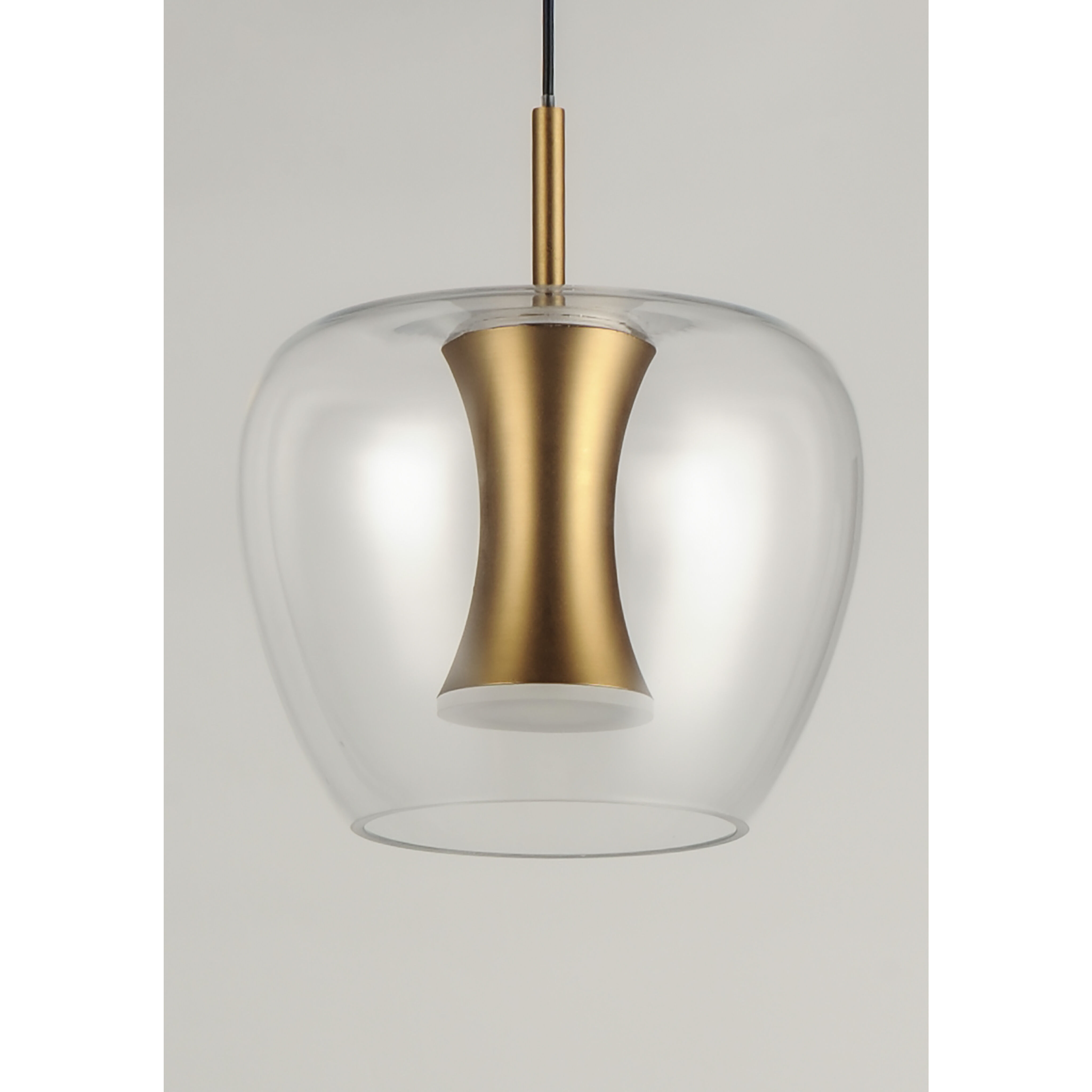 Newton LED 8.75 inch Black and Gold Multi-Light Pendant Ceiling Light