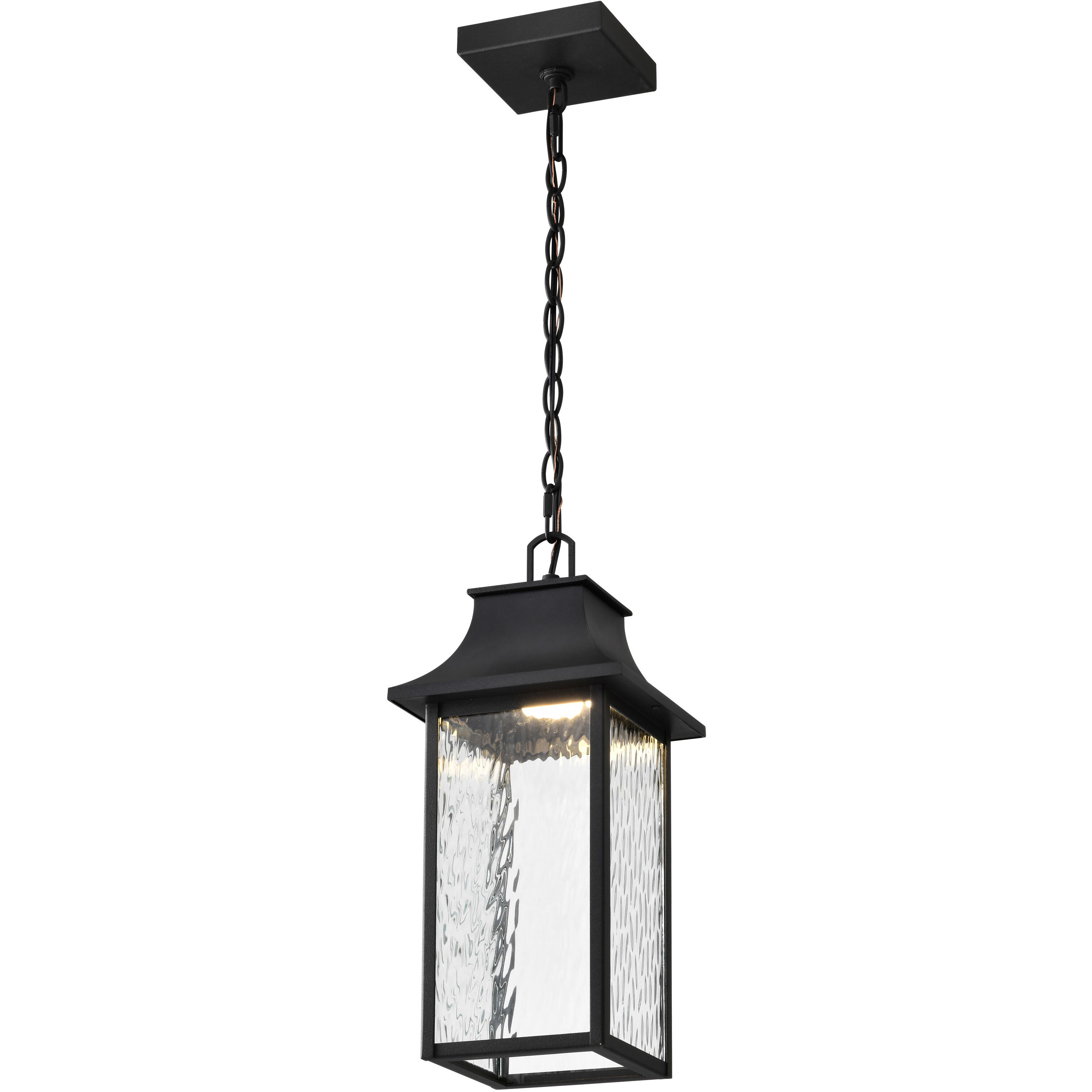 Austen LED Matte Black Outdoor Hanging Fixture