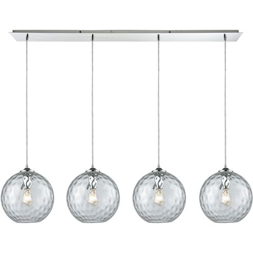 Watersphere Linear Mini Pendant Ceiling Light in Clear