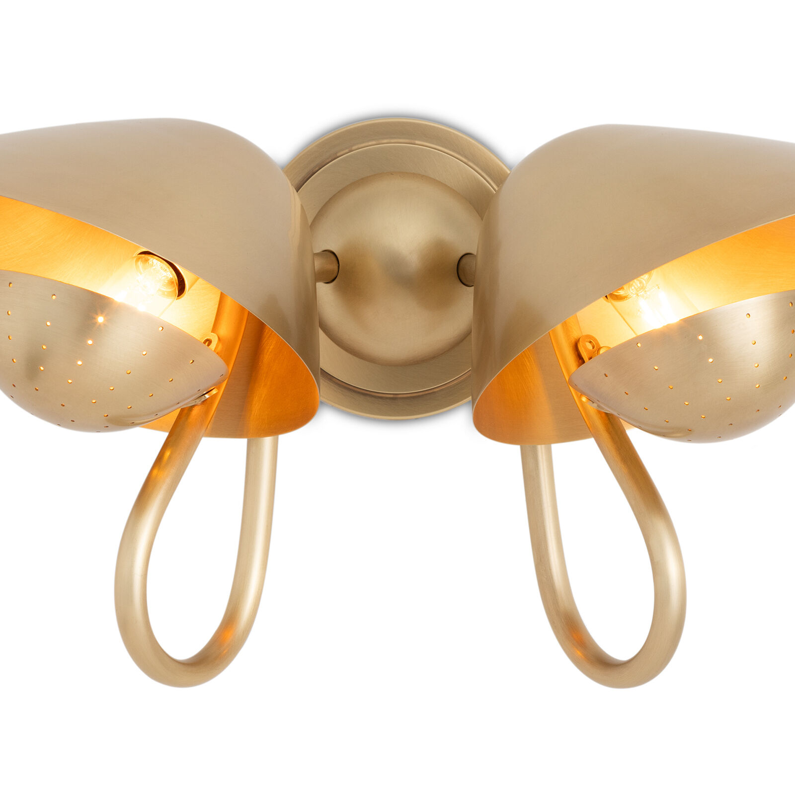Keaton 2 Light 19.25 inch Natural Brass Wall Sconce Wall Light, Double