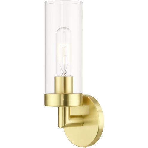 Ludlow 1 Light 4 inch Satin Brass ADA Single Sconce Wall Light, Single