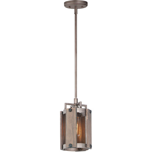 Outland 1 Light 7 inch Barn Wood/Weathered Zinc Single Pendant Ceiling Light