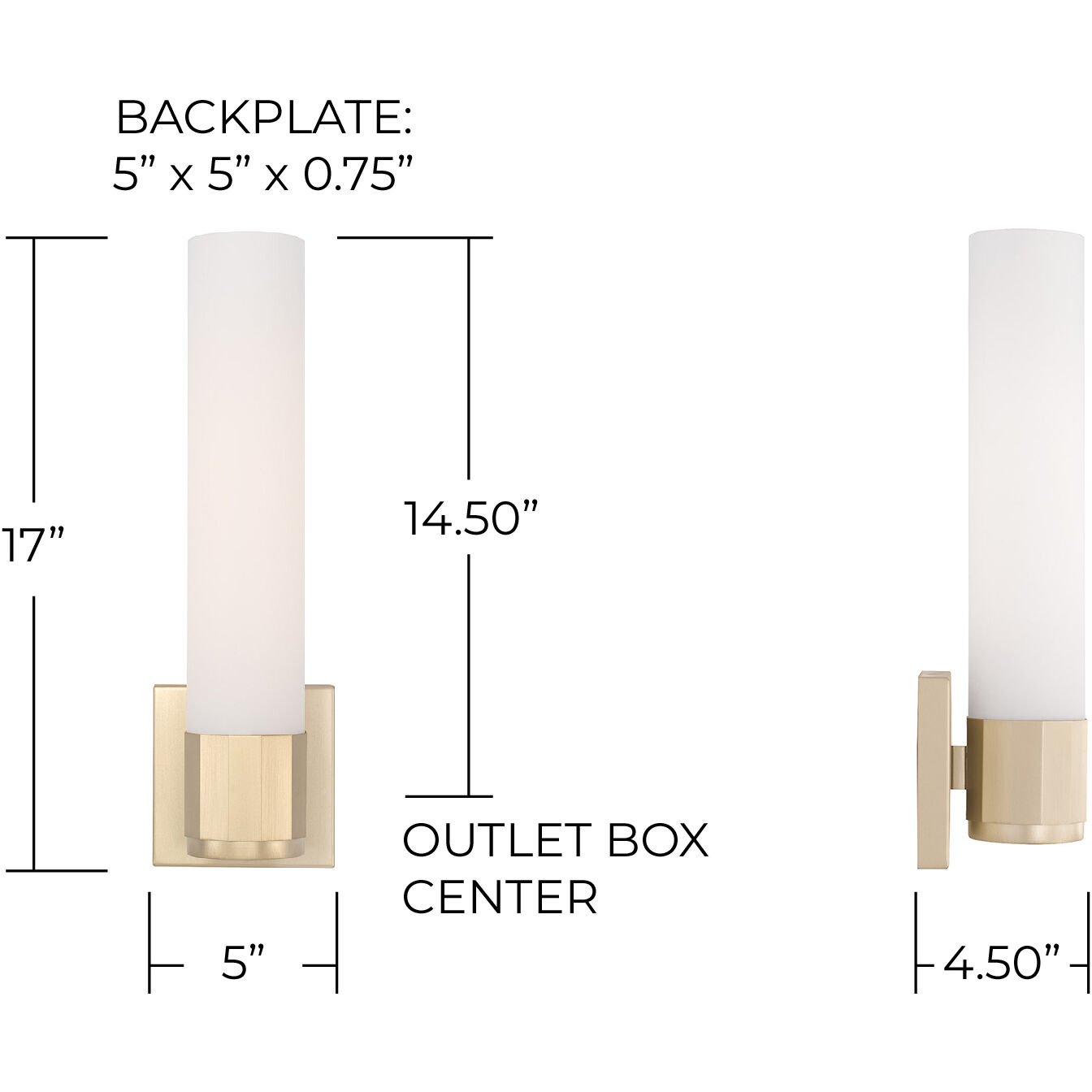 Sutton 1 Light 5 inch Soft Gold Sconce Wall Light