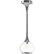 Hazel 1 Light 6.63 inch Chrome Pendant Ceiling Light in Clear Glass