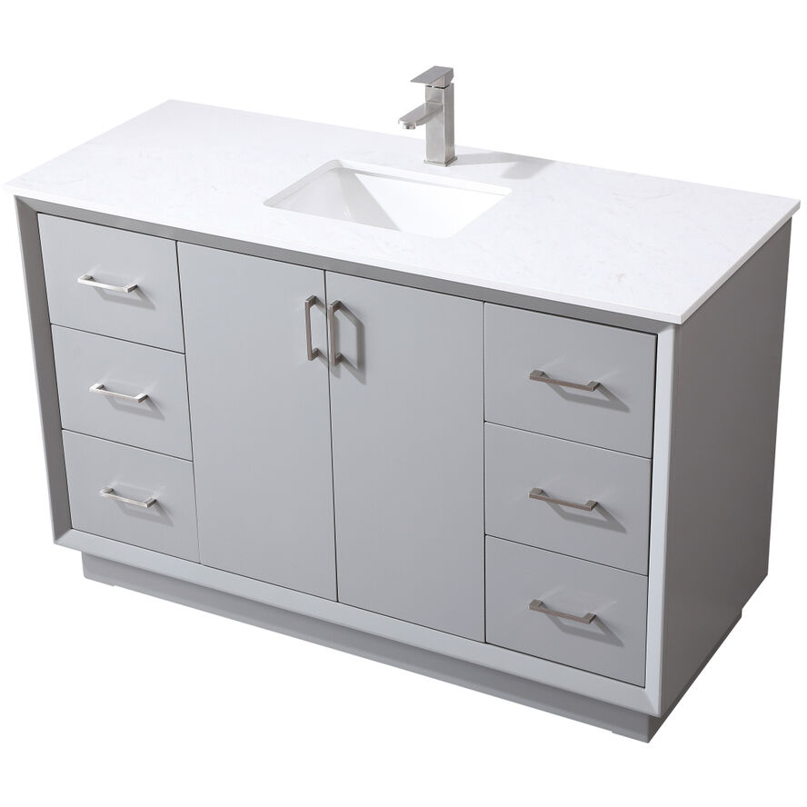 Hayes 54 X 22 X 35 inch Grey Vanity Sink Set