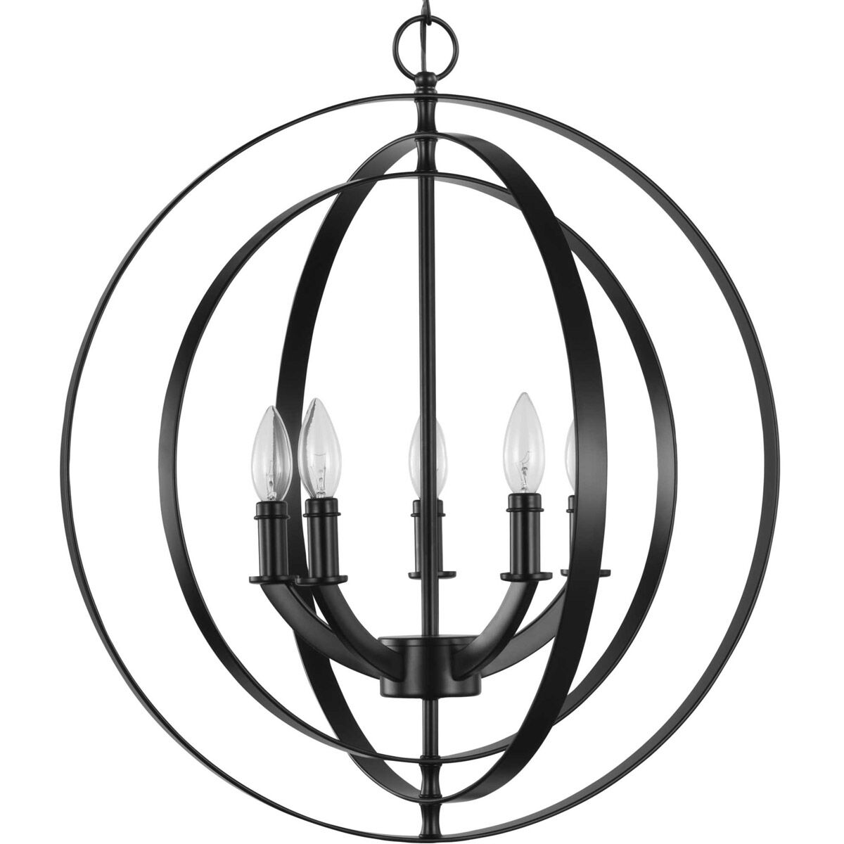 Equinox 5 Light Matte Black Pendant Ceiling Light