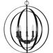 Equinox 5 Light Matte Black Pendant Ceiling Light