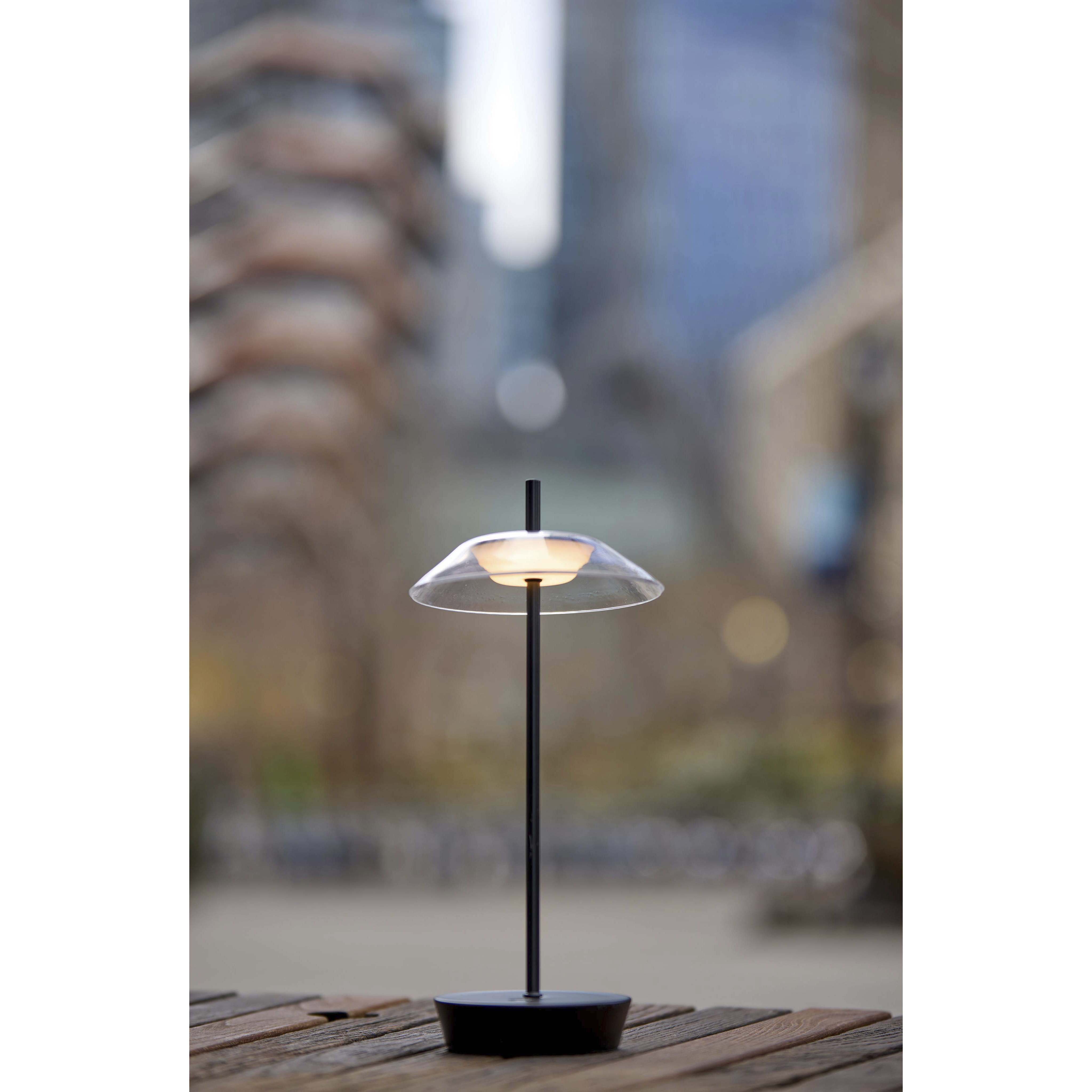 Ako 12 inch 2.00 watt Black Cordless Table Lamp Portable Light, ADS360