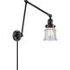 Small Canton 30 inch 60.00 watt Matte Black Swing Arm Wall Light, Franklin Restoration