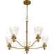 Lawton 5 Light 28 inch Brushed Brass Chandelier Ceiling Light