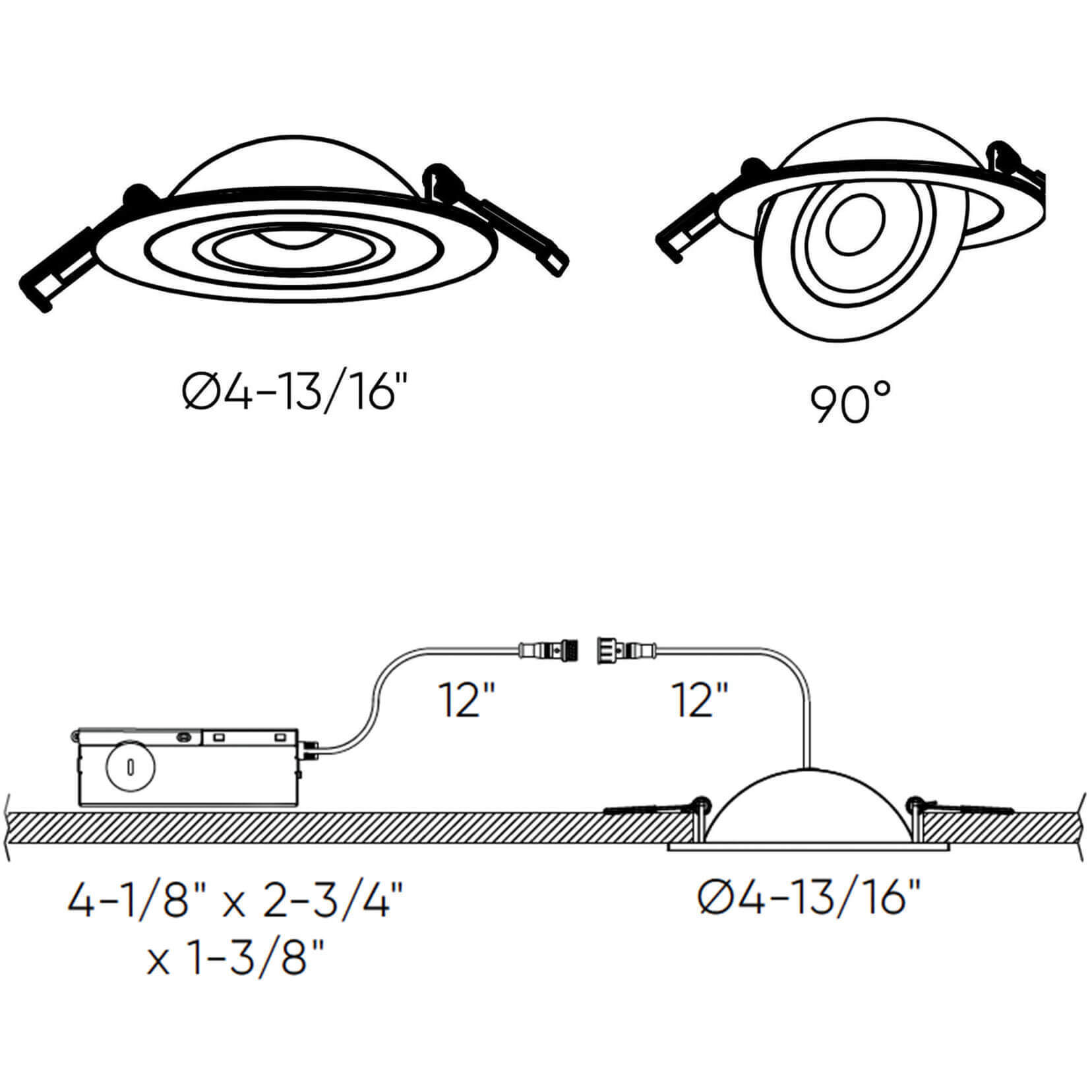 Pivot White Directional Recessed Light