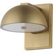 Cauldron LED 7 inch Gold Outdoor Wall Mount