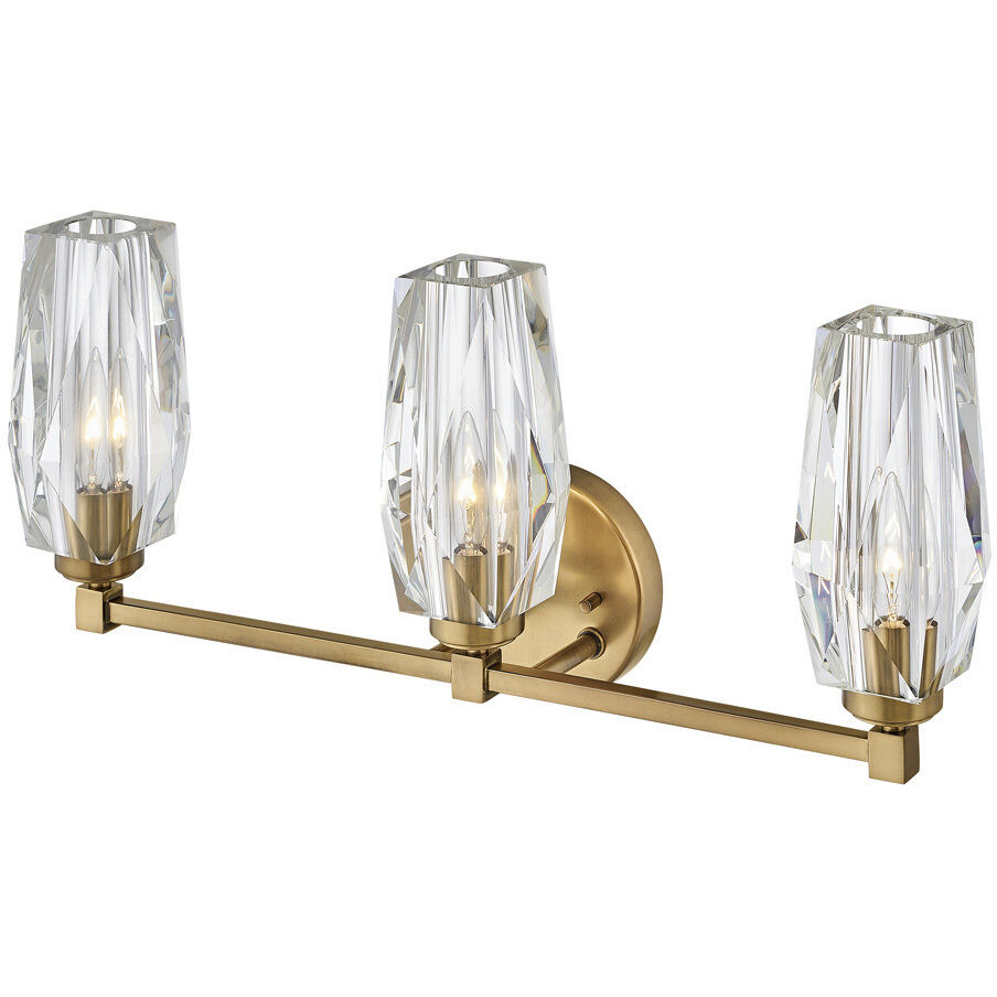 Ana 3 Light 23.5 inch Heritage Brass Vanity Light Wall Light