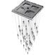 Aspen LED 36 inch Polished Chrome Multi Port Pendant Ceiling Light in Bubbled
