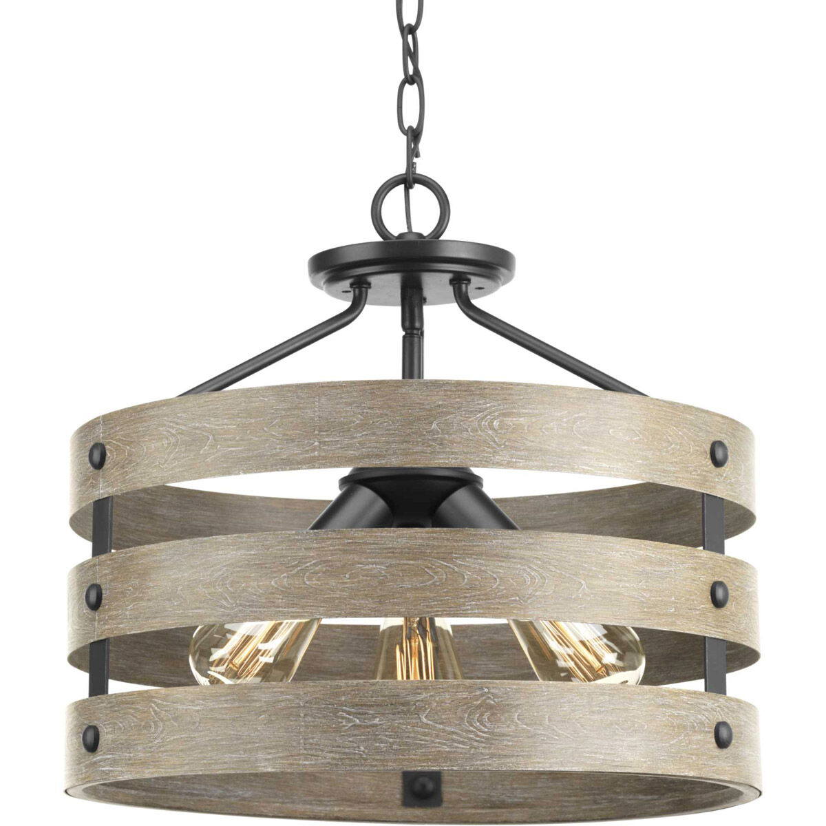 Gulliver 3 Light 17 inch Graphite Semi-Flush Mount Convertible Ceiling Light