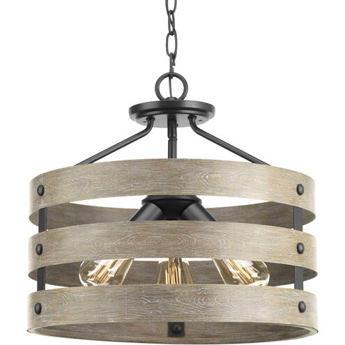 Gulliver 3 Light 17 inch Graphite Semi-Flush Mount Convertible Ceiling Light