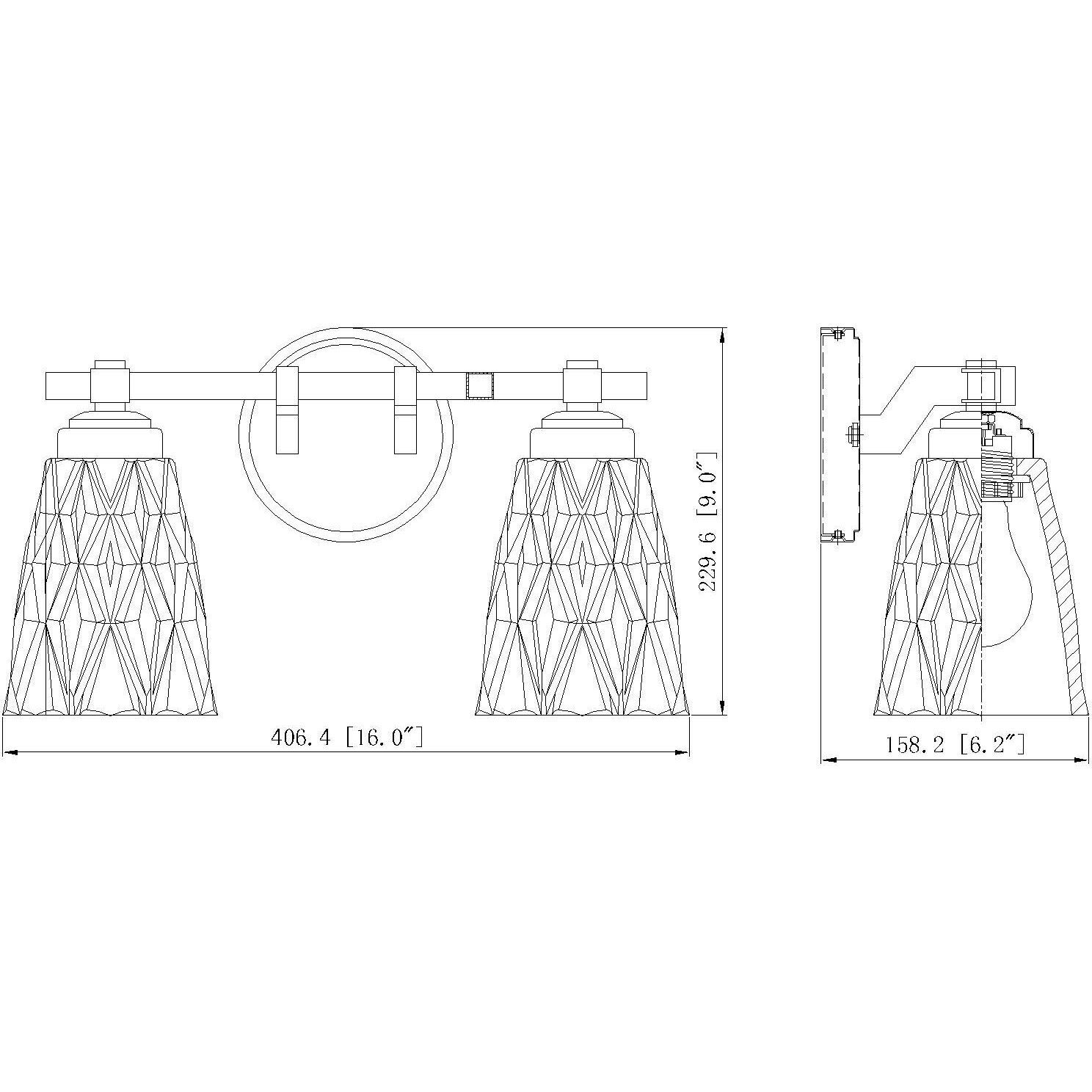 Andree Vanity Wall Light in Brushed Nickel