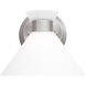 Drew & Jonathan Belcarra 1 Light 7.5 inch Brushed Steel Sconce Wall Light
