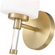 Henri 1 Light 6.5 inch Modern Gold Bathroom Vanity Wall Light