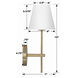 Xavier Bath Sconce Wall Light in Vibrant Gold
