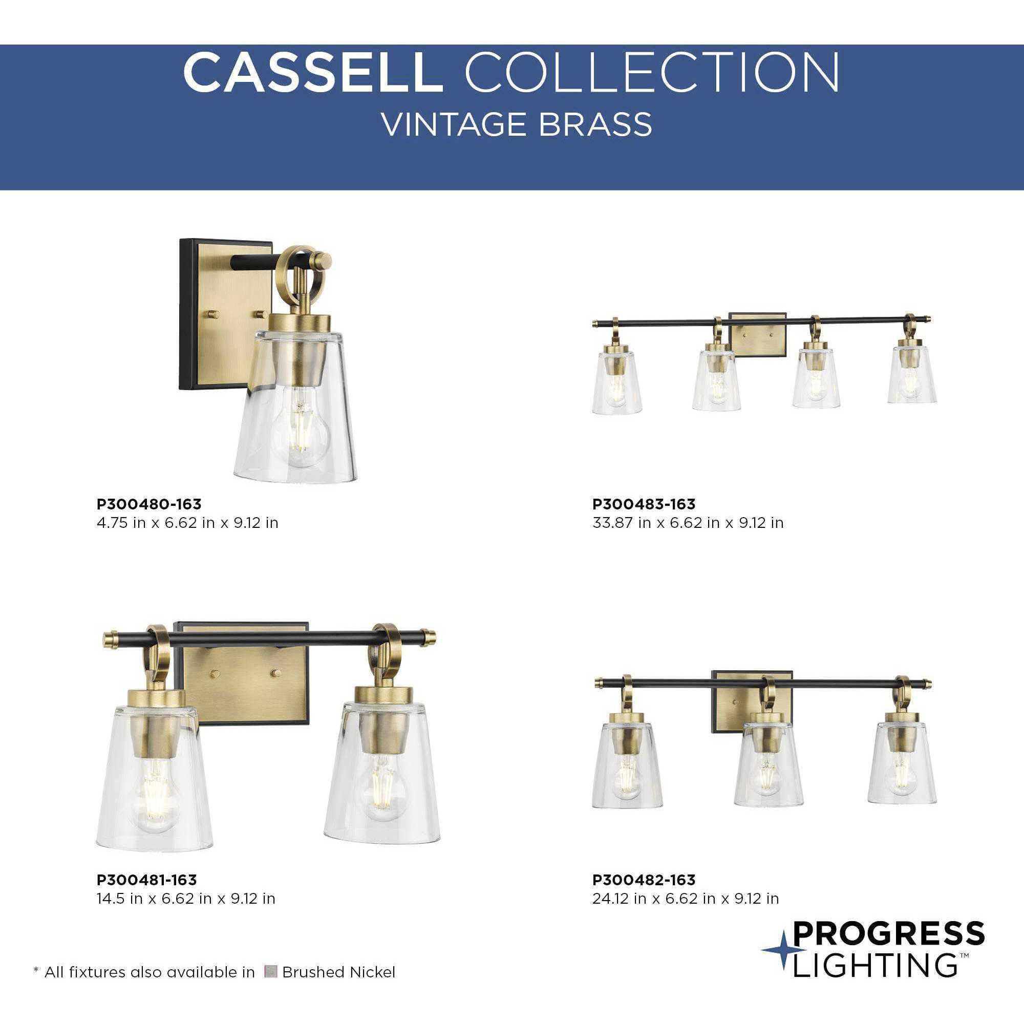 Cassell 2 Light 14.5 inch Vintage Brass Bathroom Vanity Light Wall Light