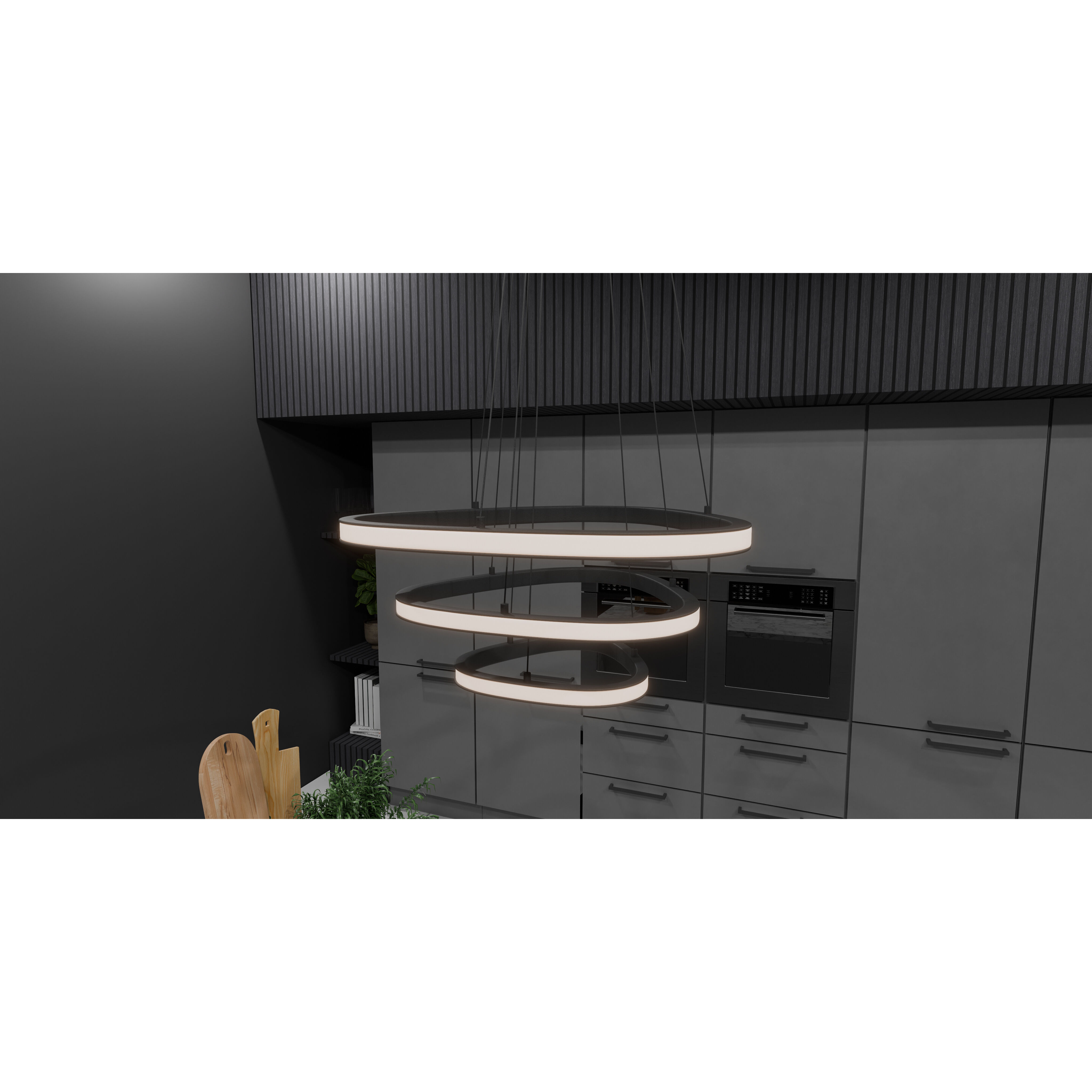 Bardot LED 27.5 inch Matte Black Pendant Ceiling Light