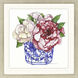 Pretty Petals Pink and Blue and Green and White Framed Art