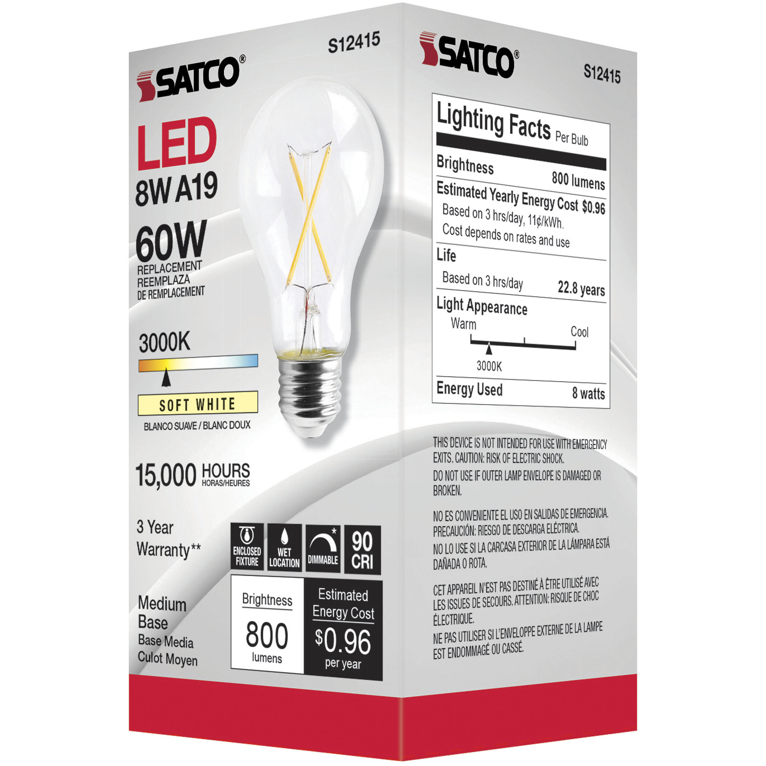 Satco 60 watt 580 lumens online