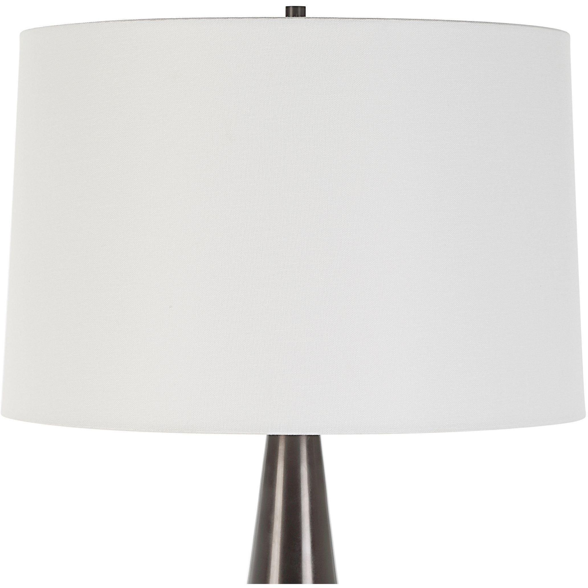 Fralin 30.5 inch 150.00 watt Crackled White Ceramic and Black Table Lamp Portable Light