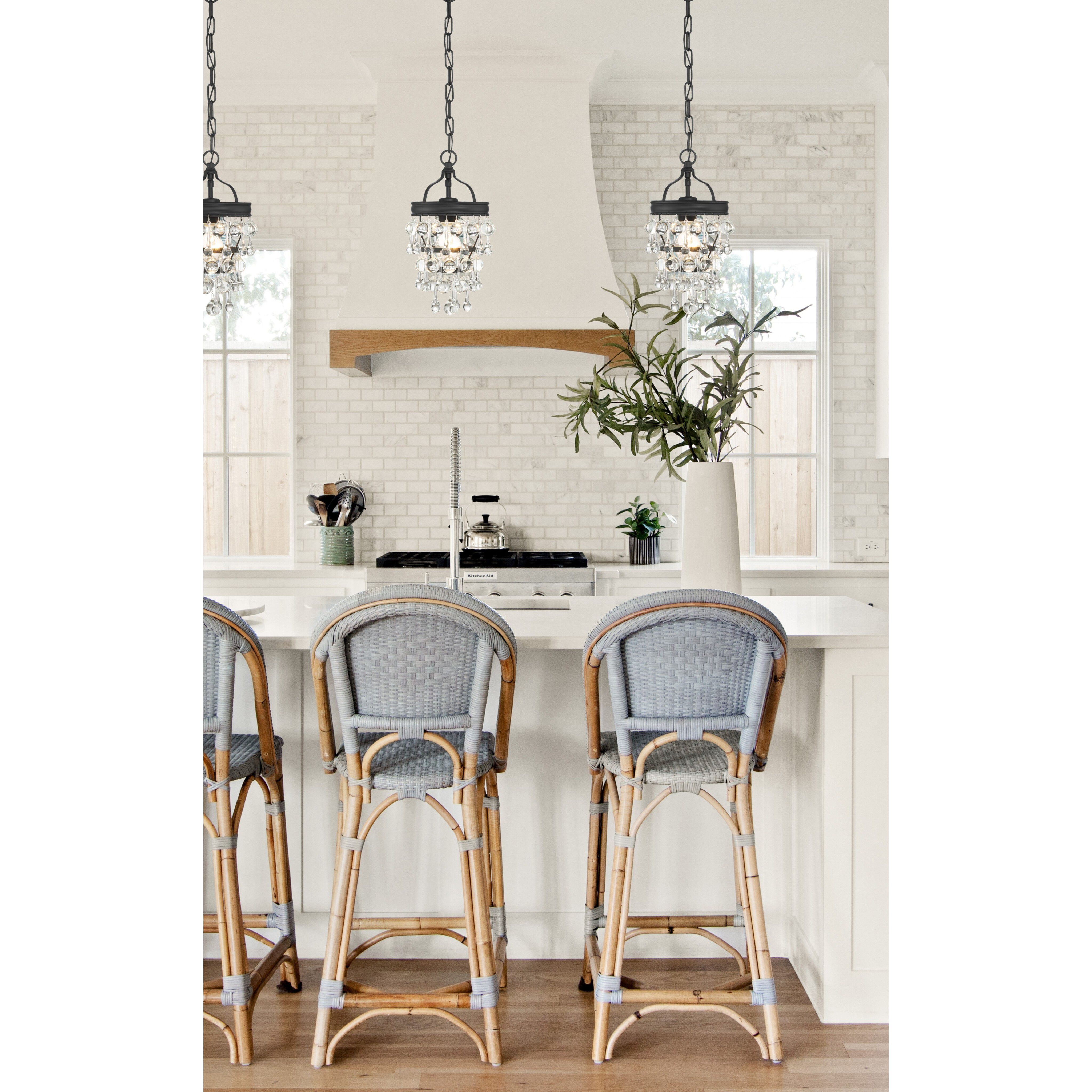 Calypso 1 Light 7.25 inch Matte Black Chandelier Ceiling Light