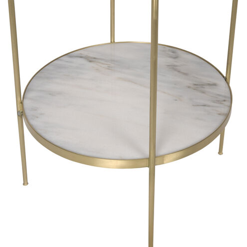 Rivoli 30 X 25 inch Antique Brass Side Table
