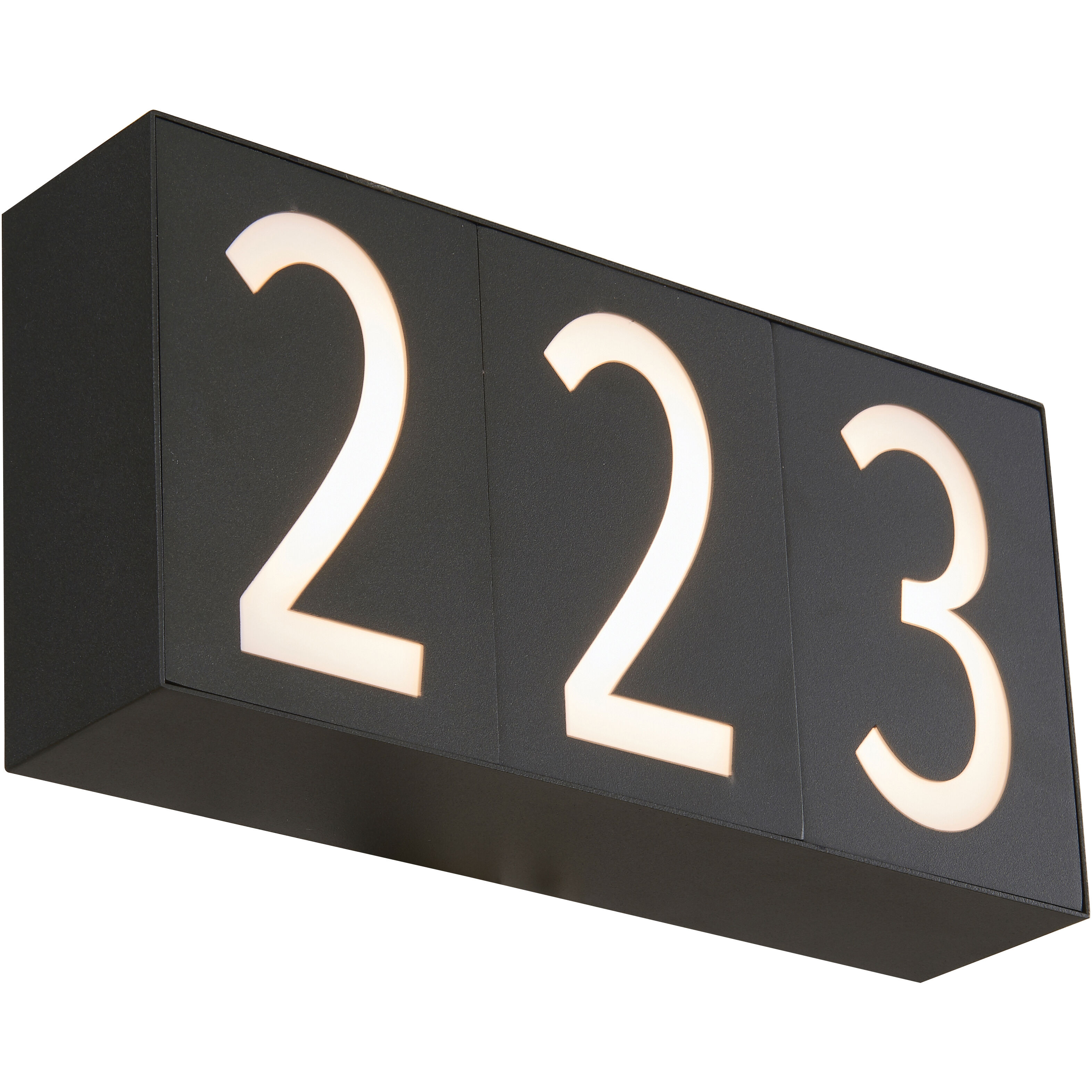 Numero LED 5 inch Matte Black Outdoor Wall Light