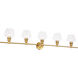 Gene 5 Light 47 inch Brass Wall sconce Wall Light