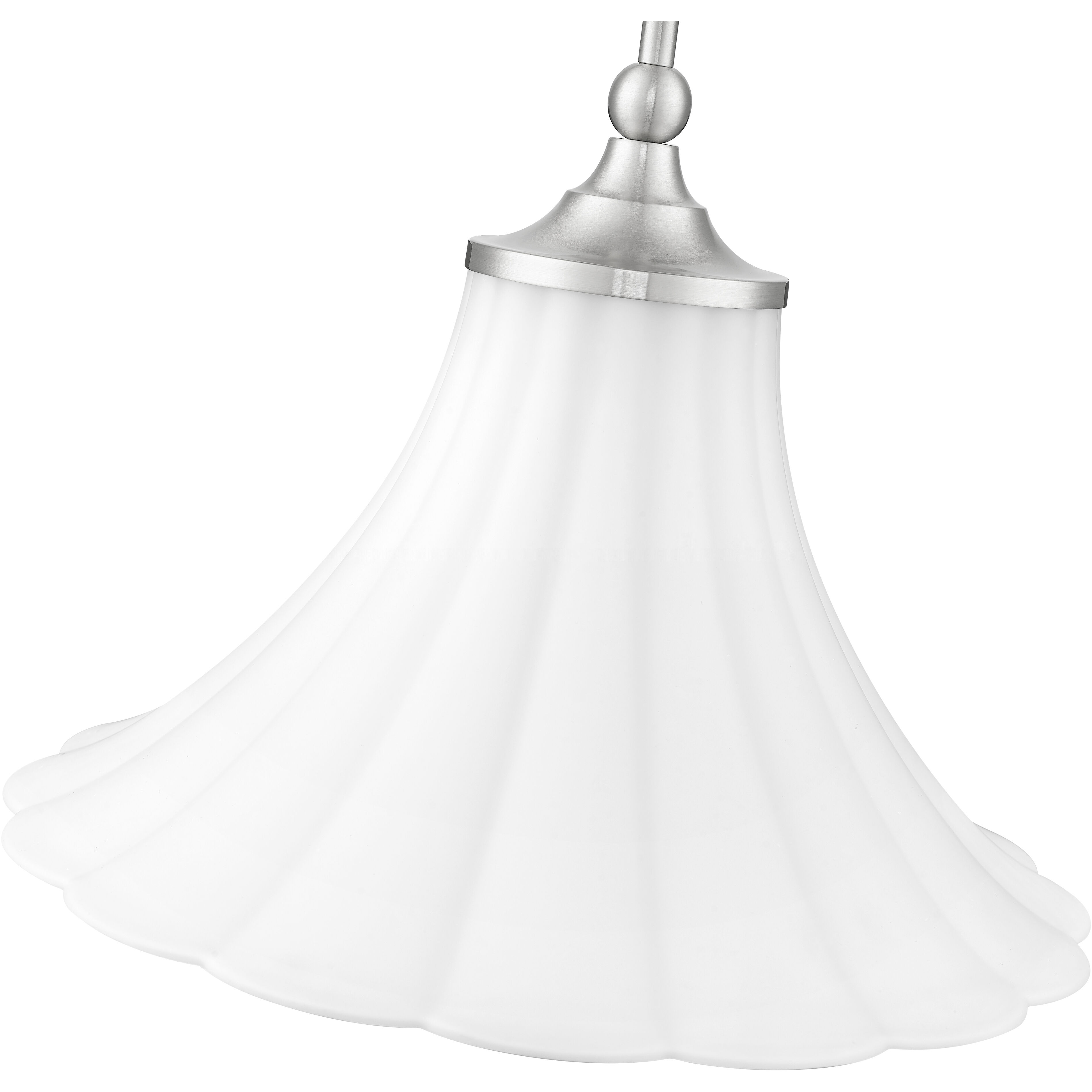 Fleur 1 Light 16 inch Brushed Nickel Pendant Ceiling Light