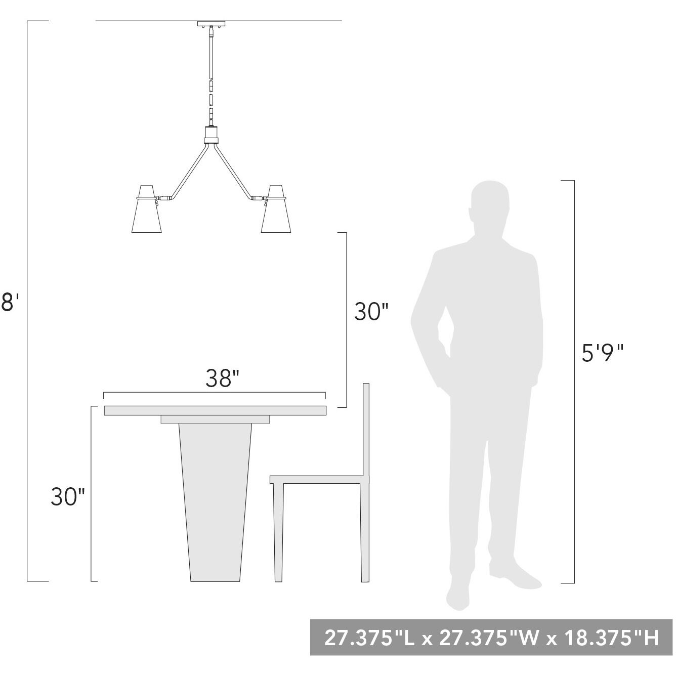 Reeva 5 Light 27.38 inch Modern Brass Chandelier Ceiling Light in Glossy Ecru