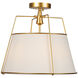 Pullman LED 17 inch Brass Semi-Flush Mount Ceiling Light
