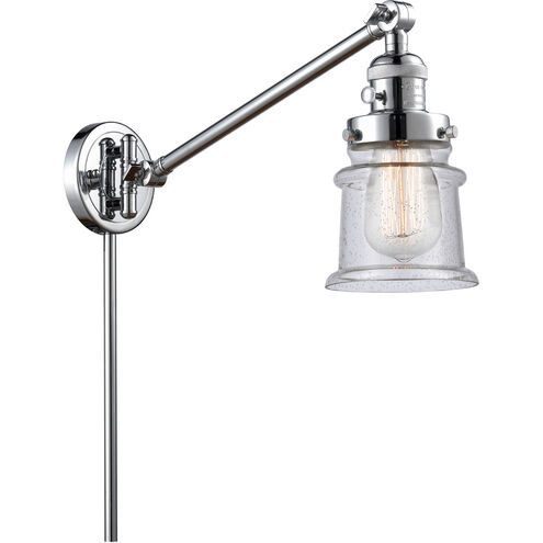 Small Canton 35 inch 60.00 watt Polished Chrome Swing Arm Wall Light, Franklin Restoration