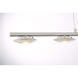 Santiago 5 Light 34 inch Nickel-Matte Linear Pendant Ceiling Light