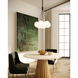 Bolla LED 16.5 inch Black Chandelier Ceiling Light in Matte Opal Glass