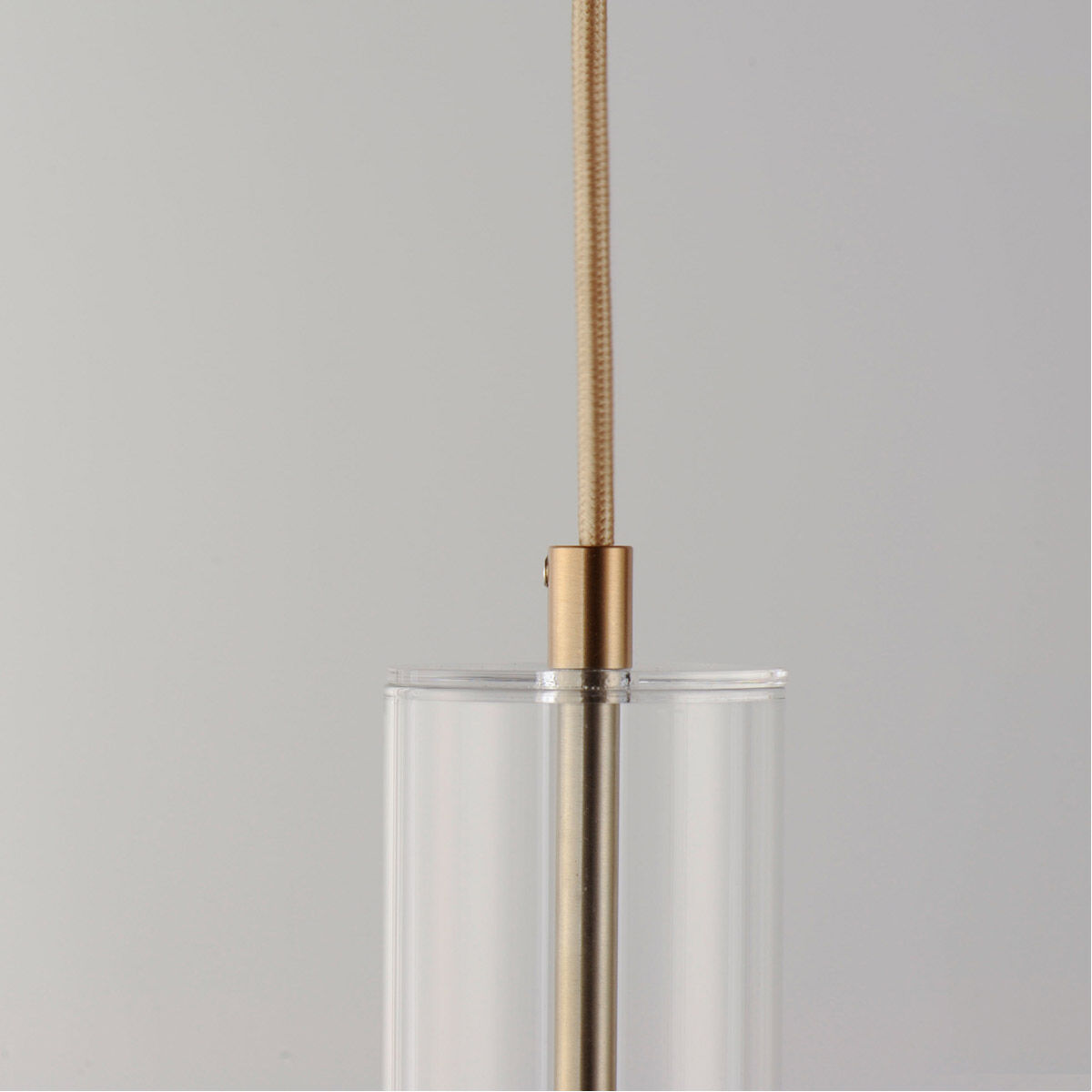 Torch Linear Pendant Ceiling Light in Satin Brass