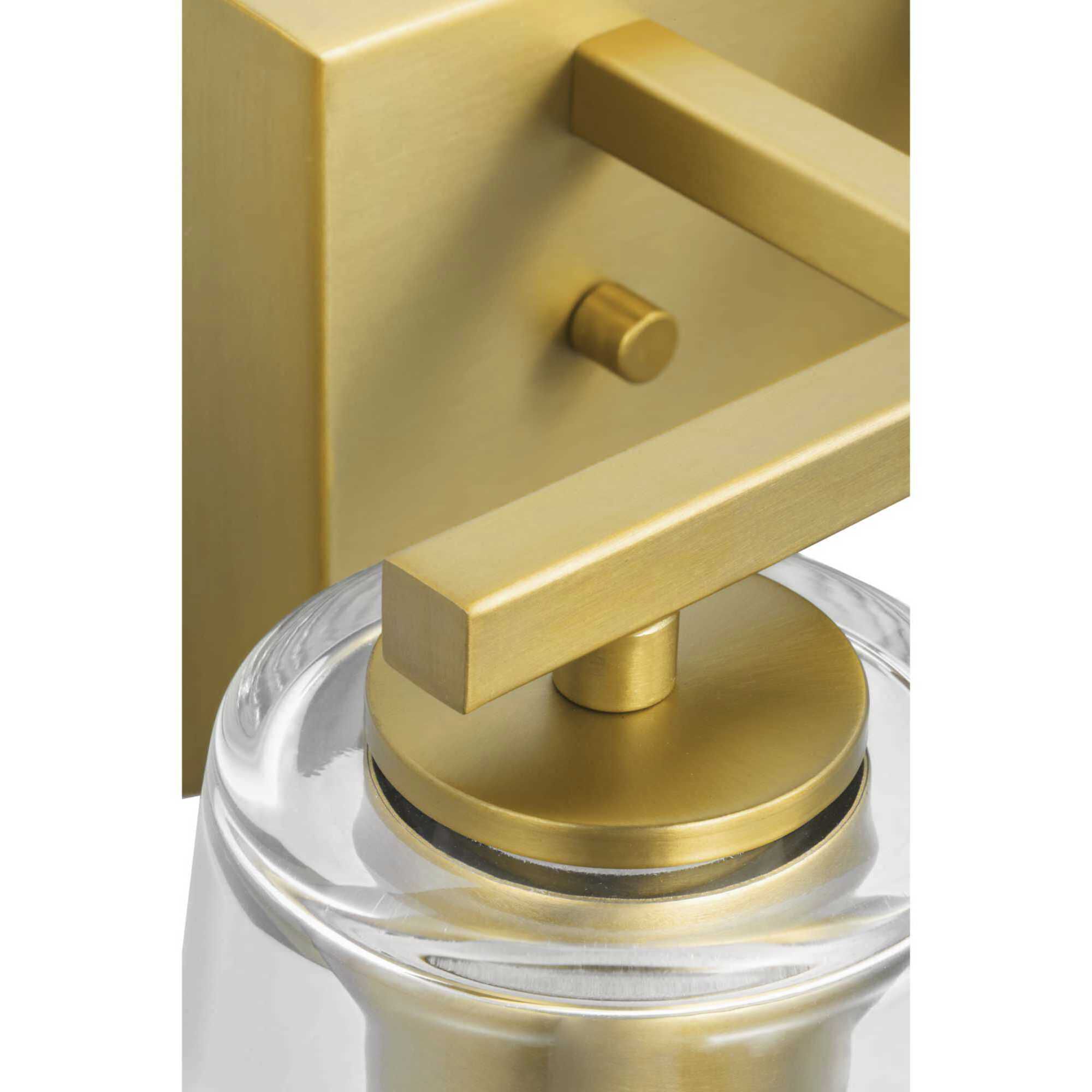 Vertex 2 Light 12.87 inch Brushed Gold Bath Light Wall Light