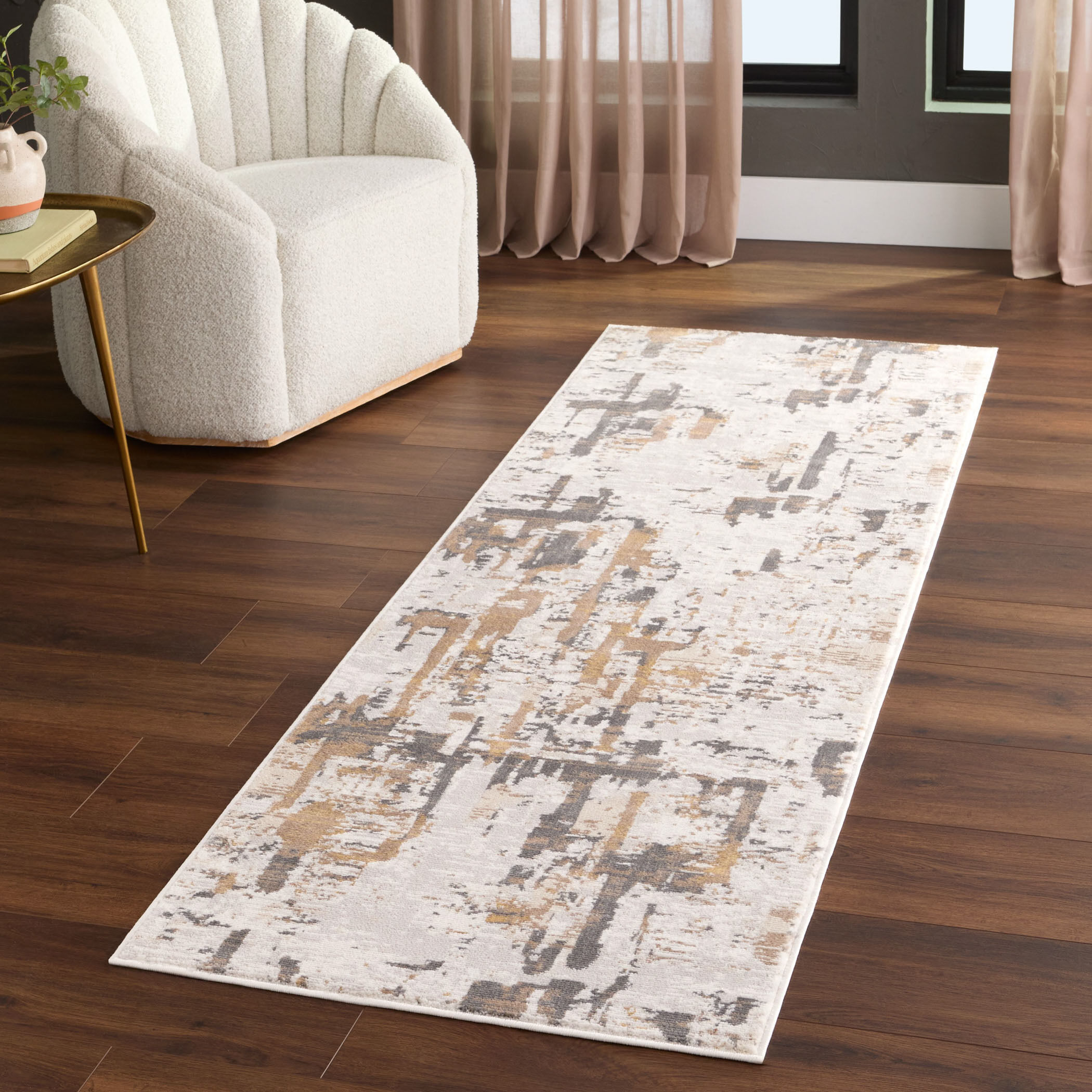 Veleka Gray and Beige Indoor Rug